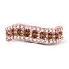 Image 2 : Round Brown Diamond Contoured Band Ring 3/4 Cttw 10KT Rose Gold