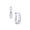 Image 1 : Round Diamond Hoop Earrings 1/5 Cttw 14KT White Gold