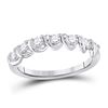 Round Diamond Band Ring 1/2 Cttw 14KT White Gold
