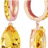Genuine 13.2 ctw Citrine Earrings 14KT Rose Gold - REF-68Z7N