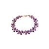 Image 1 : Genuine 20.7 ctw Amethyst Bracelet 14KT Rose Gold - REF-142N9R
