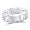 Princess Diamond Wedding Band Ring 1/4 Cttw 14KT White Gold