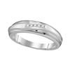 Image 2 : Diamond Cluster Matching Wedding Set 3/8 Cttw 10KT White Gold