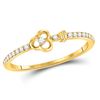 Image 1 : Round Diamond Spade Stackable Band Ring 1/6 Cttw 10KT Yellow Gold