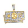 Image 1 : Round Diamond Money Stack Charm Pendant 3/4 Cttw 10KT Yellow Gold