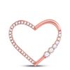 Image 1 : Round Diamond Outline Heart Pendant 1/4 Cttw 10KT Rose Gold