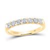 Image 1 : Round Diamond Wedding Single Row Band 1/2 Cttw 14KT Yellow Gold