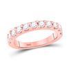 Image 1 : Round Diamond Wedding Single Row Band 7/8 Cttw 14KT Rose Gold