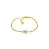 Image 1 : Genuine 0.60 ctw Aquamarine Bracelet 14KT Yellow Gold - REF-42R7P