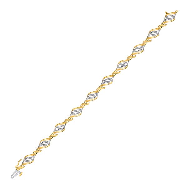 Round Diamond Fashion Bracelet 1/2 Cttw 10KT Yellow Gold