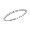 Image 1 : Round Diamond Timeless Stackable Band Ring 1/8 Cttw 14KT White Gold