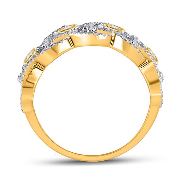Round Diamond Woven Fashion Ring 5/8 Cttw 14KT Yellow Gold