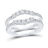 Image 1 : Round Diamond Wrap Ring Guard Enhancer 3/4 Cttw 14KT White Gold