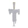 Image 1 : Round Diamond Dripping T Letter Charm Pendant 2 Cttw 10KT Yellow Gold