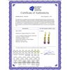 Image 2 : Genuine 11.20 ctw Amethyst & Peridot Earrings 14KT Yellow Gold - REF-56P2H
