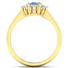 Image 2 : Natural 1.62 CTW Aquamarine & Diamond Ring 14K Yellow Gold - REF-55X3K