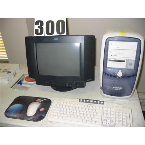 Compaq presario tower computer 5000 with 15" IBM monitor