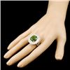 Image 3 : 18K Gold 15.33 Tourmaline & 2.76ctw Diamond Ring