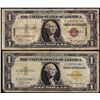 Image 1 : Lot of 1935A $1 Hawaii and North Africa WWII Emergency Issue Silver Certificate Notes