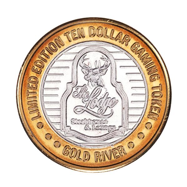 .999 Silver Gold River Laughlin, Nevada $10 Casino Limited Edition Gaming Token