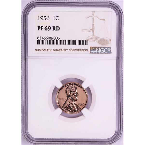 1956 Proof Lincoln Wheat Cent Coin NGC PF69RD