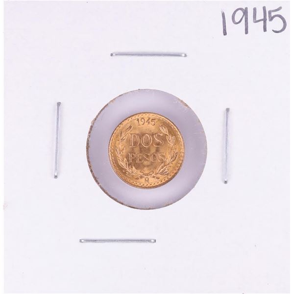 1945 Mexico Dos Pesos Gold Coin
