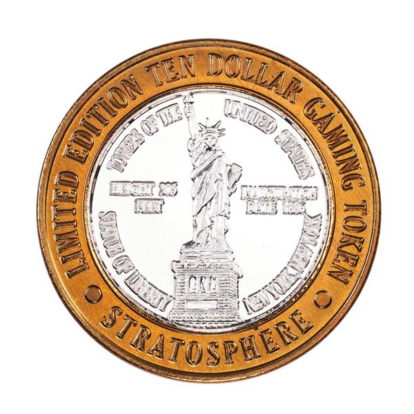 .999 Silver Stratosphere Las Vegas, Nevada $10 Casino Limited Edition Gaming Token
