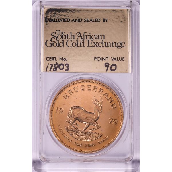 1972 Proof South Africa 1oz Krugerrand Gold Coin w/COA
