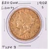 Image 1 : 1902-S $20 Liberty Head Double Eagle Gold Coin
