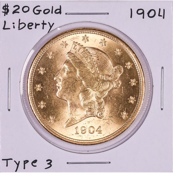 1904 $20 Liberty Head Double Eagle Gold Coin