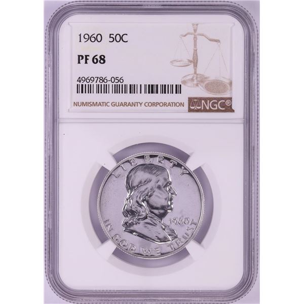1960 Proof Franklin Half Dollar Coin NGC PF68