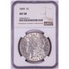 Image 1 : 1899 $1 Morgan Silver Dollar Coin NGC AU58