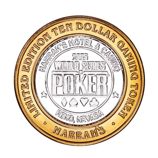 .999 Silver Harrahs Casino Reno Nevada $10 Casino Limited Edition Gaming Token