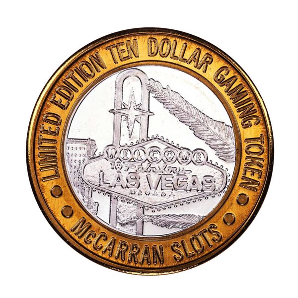 .999 Silver McCarran International Airport $10 Casino Limited Edition Gaming Token