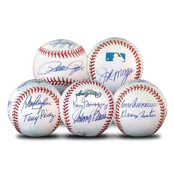 "Starting 8 Ball" This Baseball Features Signatures Of Big Red Machine'S Starting Eight