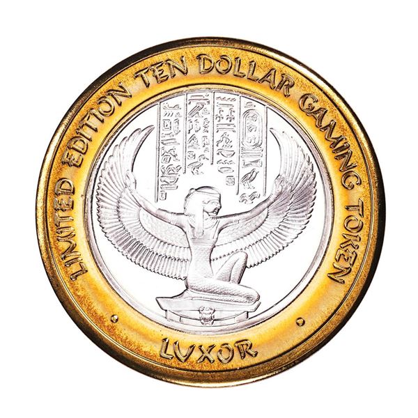 .999 Fine Silver Luxor Las Vegas, Nevada $10 Limited Edition Gaming Token