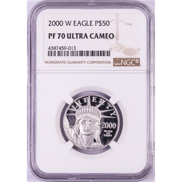 2000-W $50 Proof Platinum American Eagle Coin NGC PF70 Ultra Cameo