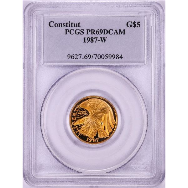 1987-W $5 Proof Constitution Commemorative Gold Coin PCGS PR69DCAM