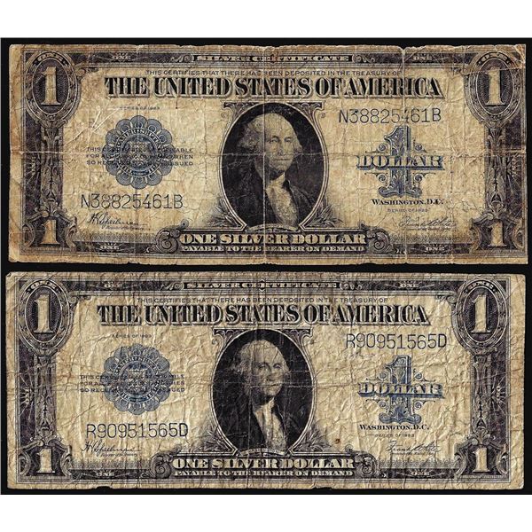 Lot of (2) 1923 $1 Silver Certificate Notes