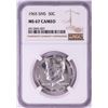 Image 1 : 1965 SMS Kennedy Half Dollar Coin NGC MS67 Cameo