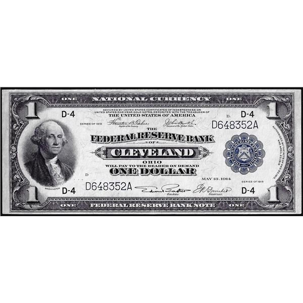 1918 $1 Federal Reserve Bank of Cleveland Note