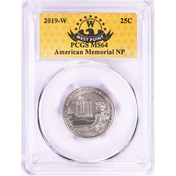 2019-W American Memorial National Park Quarter Coin PCGS MS64