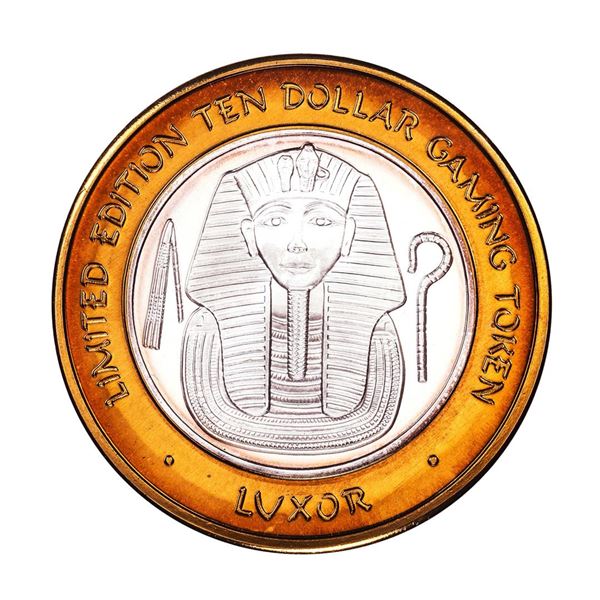 .999 Fine Silver Luxor Las Vegas, Nevada $10 Limited Edition Gaming Token
