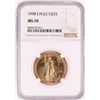 Image 1 : 1998 $25 American Gold Eagle Coin NGC MS70