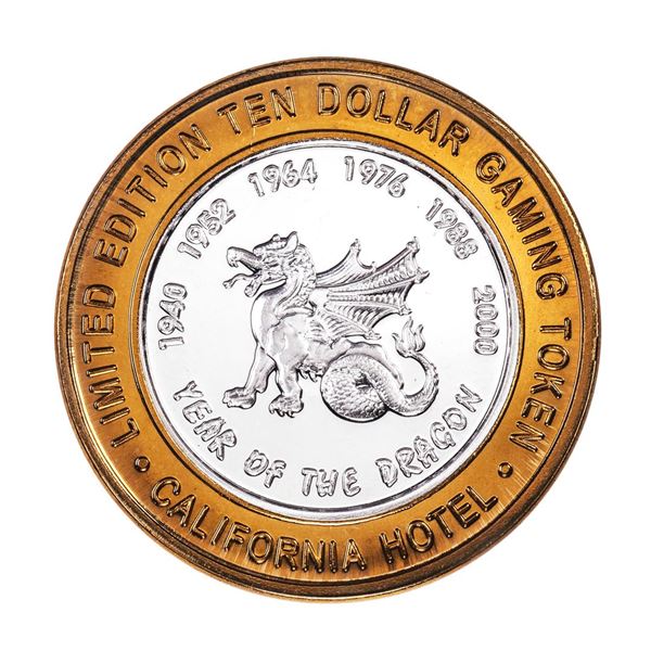 .999 Silver California Hotel Las Vegas Nevada $10 Casino Limited Edition Gaming Token