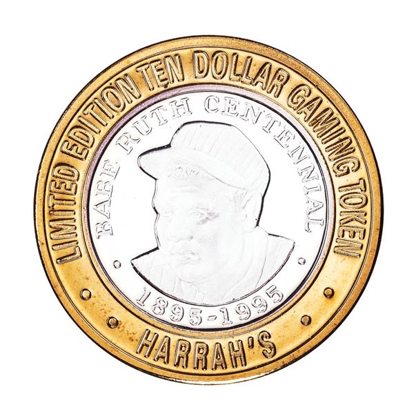 .999 Silver Harrahs Reno, Nevada $10 Casino Limited Edition Gaming Token