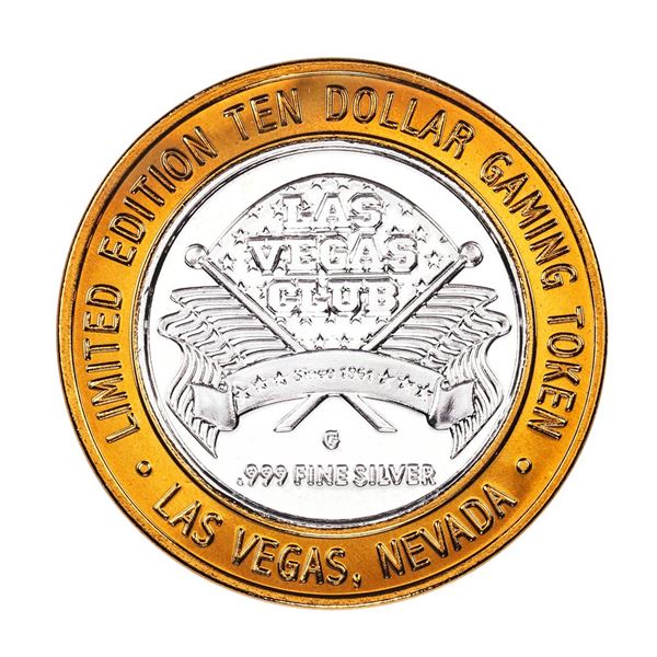 .999 Silver Las Vegas Club Nevada $10 Casino Limited Edition Gaming Token