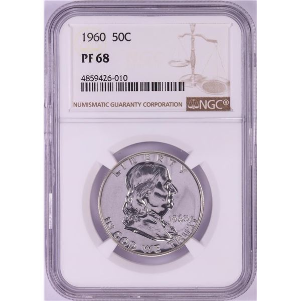 1960 Proof Franklin Half Dollar Coin NGC PF68