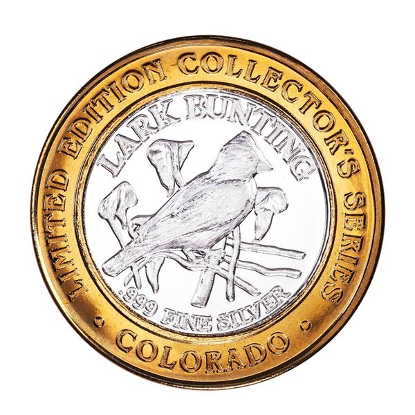 .999 Silver The Great State of Colorado Collector's Series Gaming Token