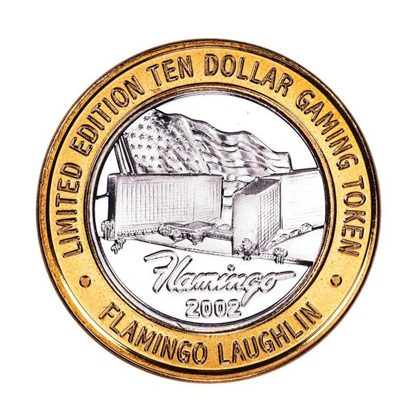.999 Fine Silver Flamingo Laughlin, Nevada $10 Limited Edition Gaming Token